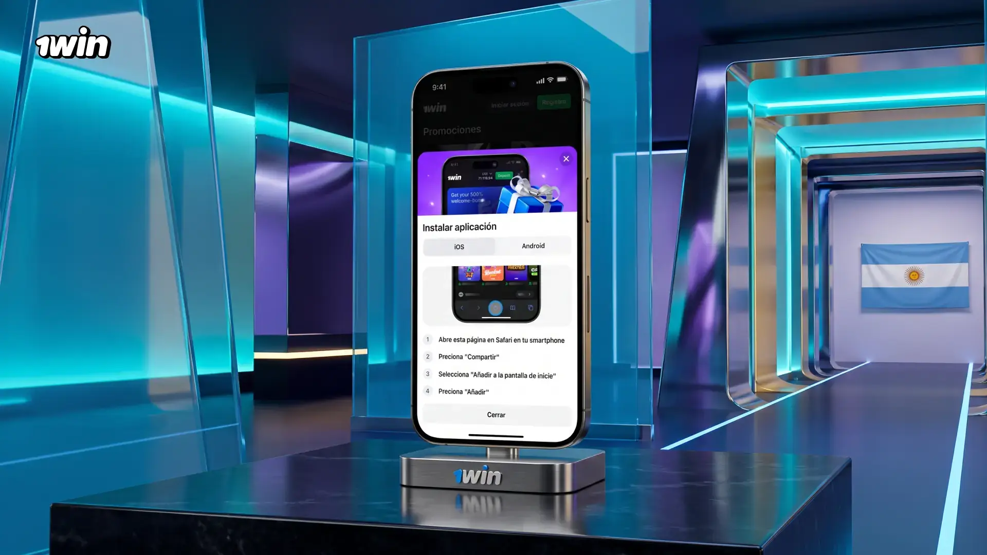 Descarga del APK en 1win