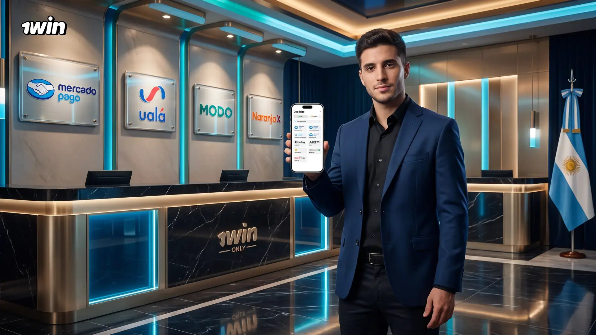 Depósitos en pesos de 1win